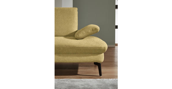 ECKSOFA in Chenille, Mikrofaser Hellgrün  157/299 cm  - Schwarz/Hellgrün, Design, Textil/Metall (157/299cm) - Dieter Knoll