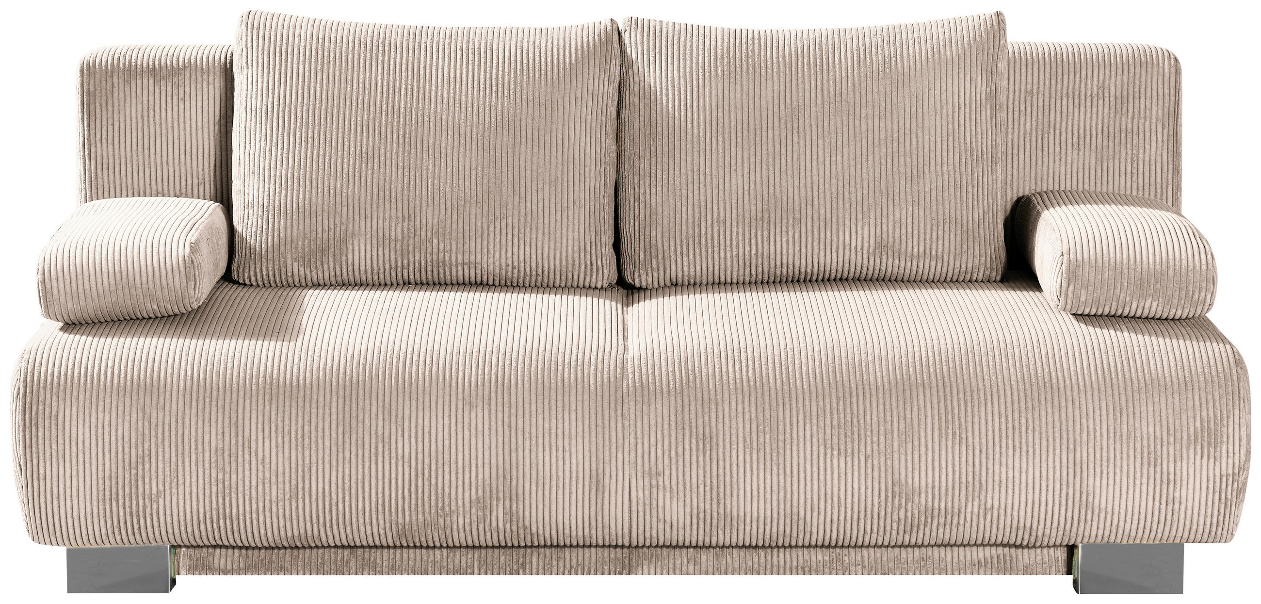 SCHLAFSOFA Cord Creme  - Creme, KONVENTIONELL, Textil/Metall (196/89/94cm) - Novel