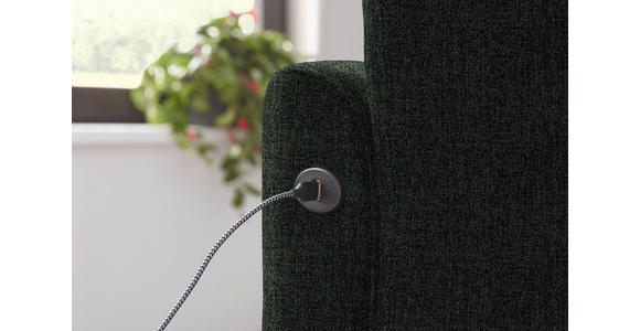 ECKSOFA in Flachgewebe Waldgrün 252/191 cm - Waldgrün/Schwarz, Design, Textil/Metall (252/191cm) - Dieter Knoll
