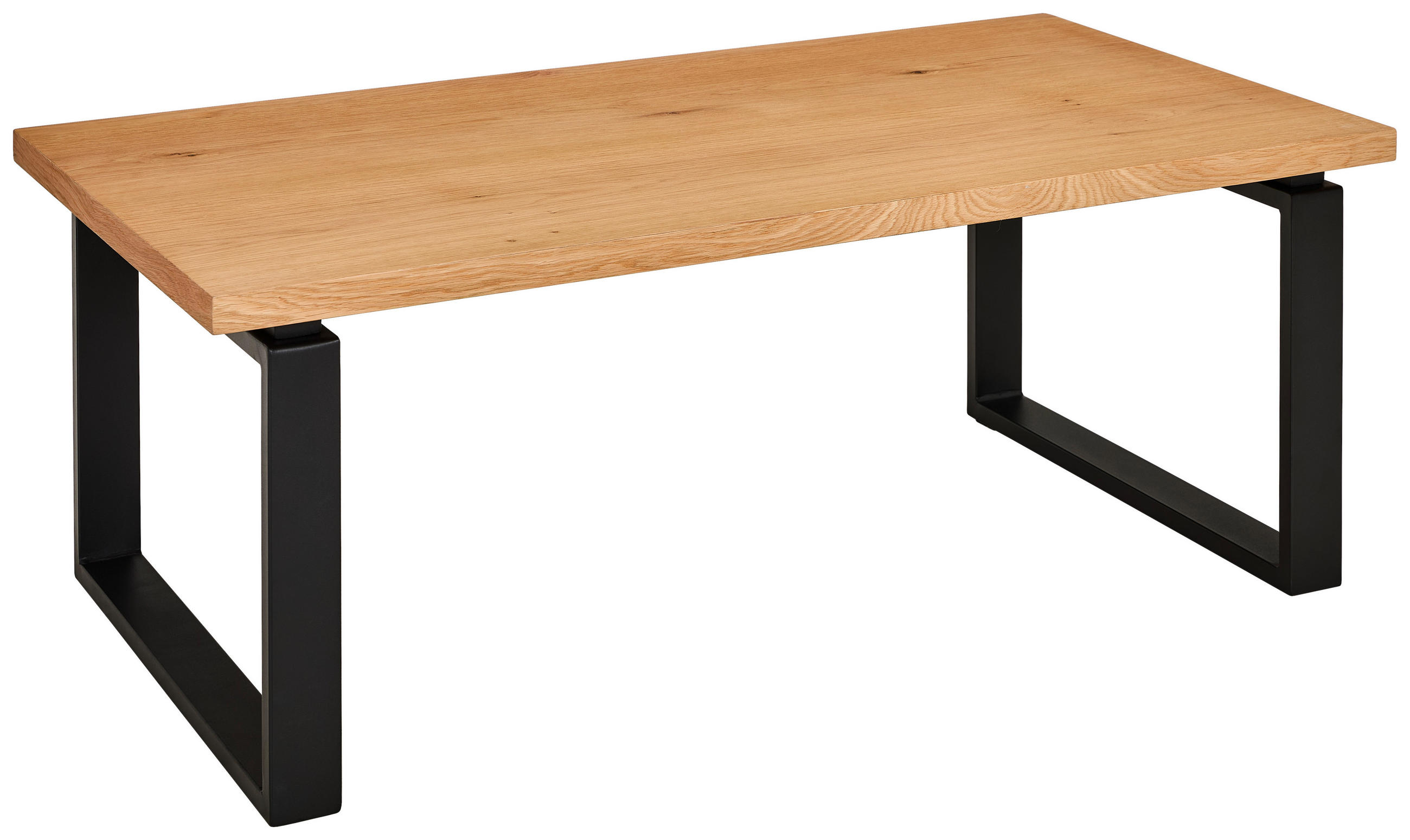 KONFERENČNÝ STOLÍK, prírodná farba, čierna, drevo, kov, kompozitné drevo, 115/60/42,5 cm - čierna/prírodná farba, Design, kov/drevo (115/60/42,5cm) - MID.YOU