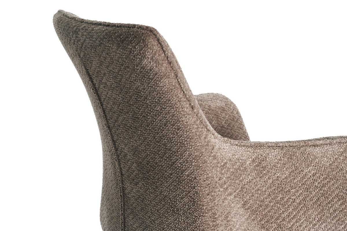 ARMLEHNSTUHL  in Eisen Webstoff  - Beige/Schwarz, Design, Textil/Metall (64/88/60cm) - Novel