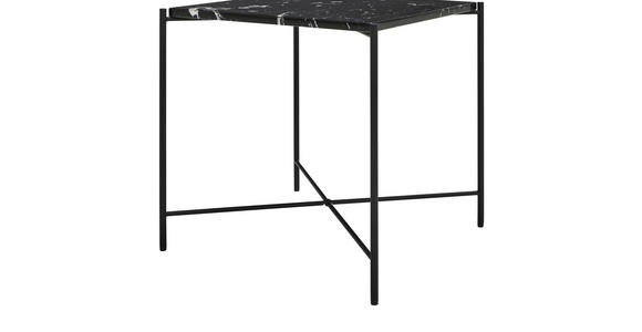 BEISTELLTISCH 40/40/40 cm Schwarz quadratisch  - Schwarz, Trend, Stein/Metall (40/40/40cm) - Landscape