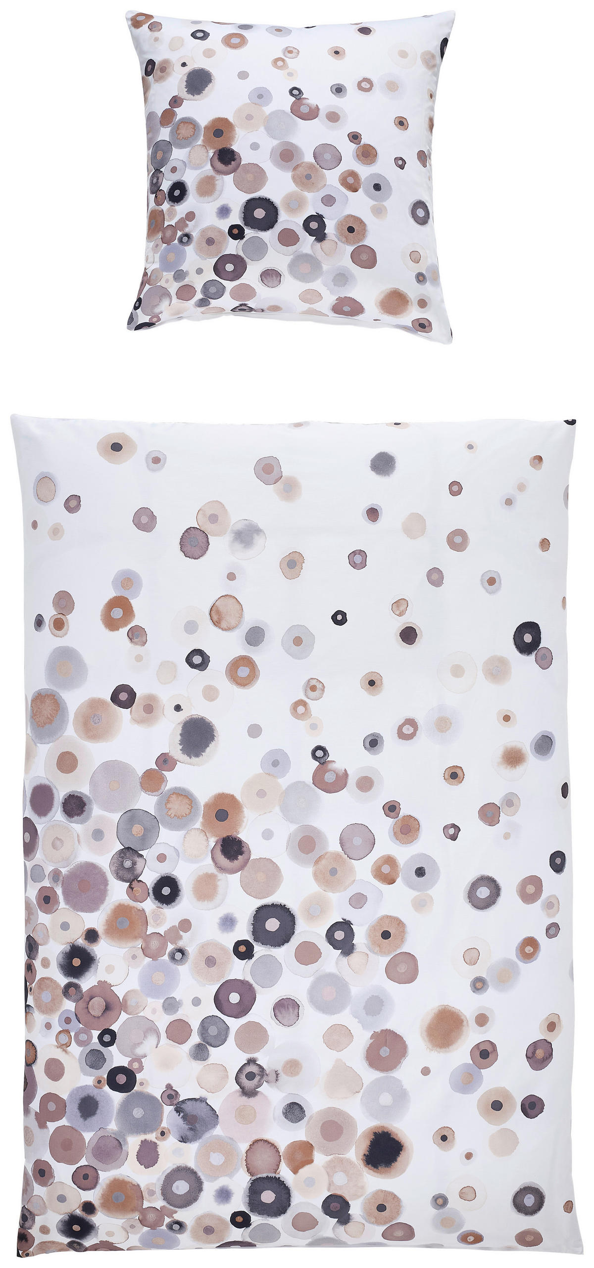 BETTWÄSCHE 155/220 cm  - Graubraun, Design, Textil (155/220cm) - Janine