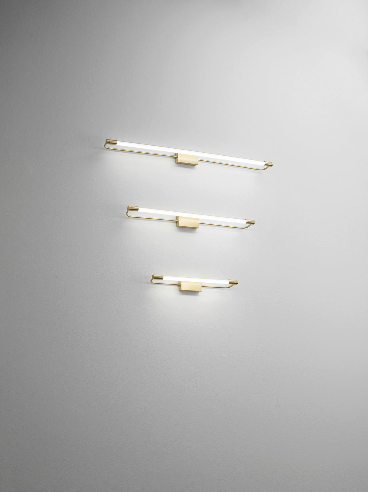 SPIEGELLEUCHTE Rapallo 40/8/5 cm   - Messingfarben, Design, Kunststoff/Metall (40/8/5cm) - Fabas Luce