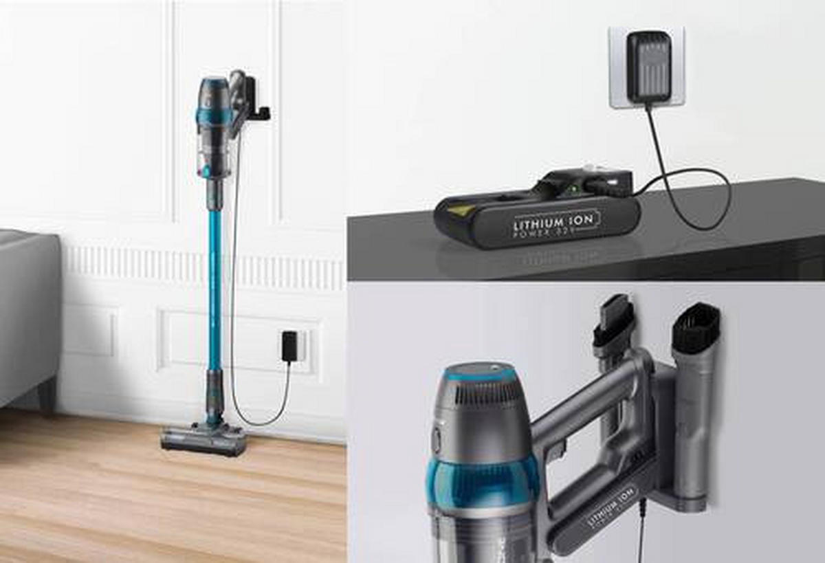 AKKU-BODENSTAUBSAUGER  - Türkis, Basics, Kunststoff (119/26/33cm) - Trisa Electronics