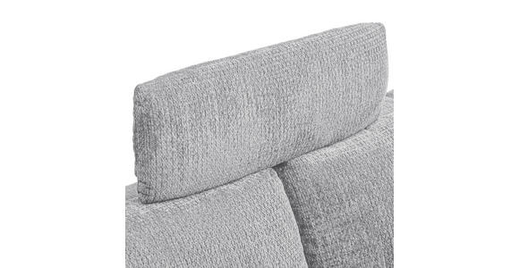 ECKSOFA Grau Chenille  - Schwarz/Grau, KONVENTIONELL, Textil/Metall (291/153cm) - Hom`in