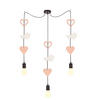 HÄNGLAMPA FÖR BARN Trio 100/15/100 cm  - vit/pink, Basics, metall/trämaterial (100/15/100cm)