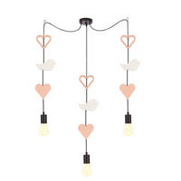 HÄNGLAMPA FÖR BARN Trio 100/15/100 cm  - vit/pink, Basics, metall/trämaterial (100/15/100cm)