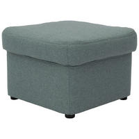 HOCKER in Textil Hellblau  - Schwarz/Hellblau, KONVENTIONELL, Kunststoff/Textil (60/40/60cm) - MID.YOU