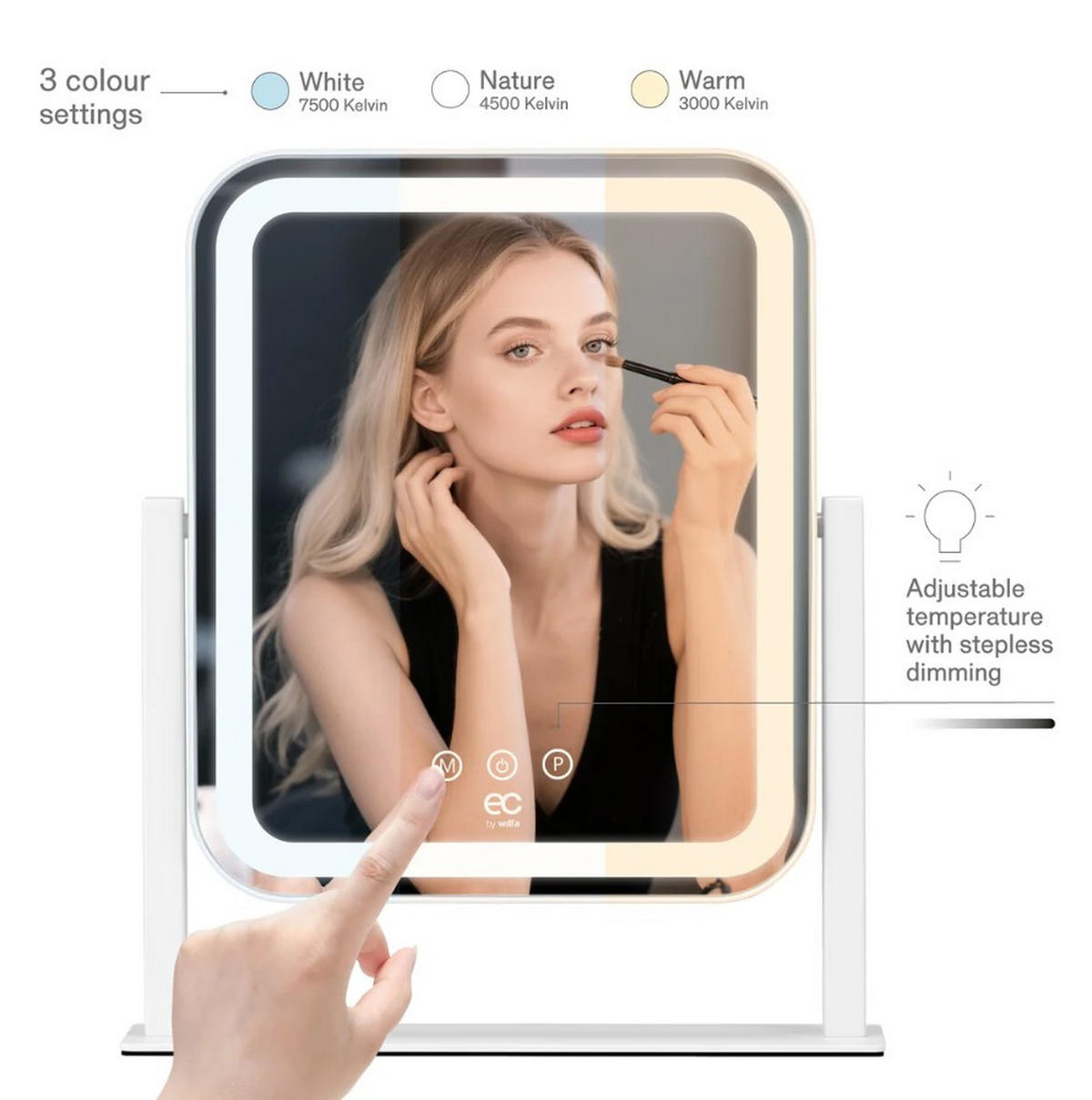 SMINKSPEGEL 30,5/35/6 cm  - vit, Basics (30,5/35/6cm) - Best Price