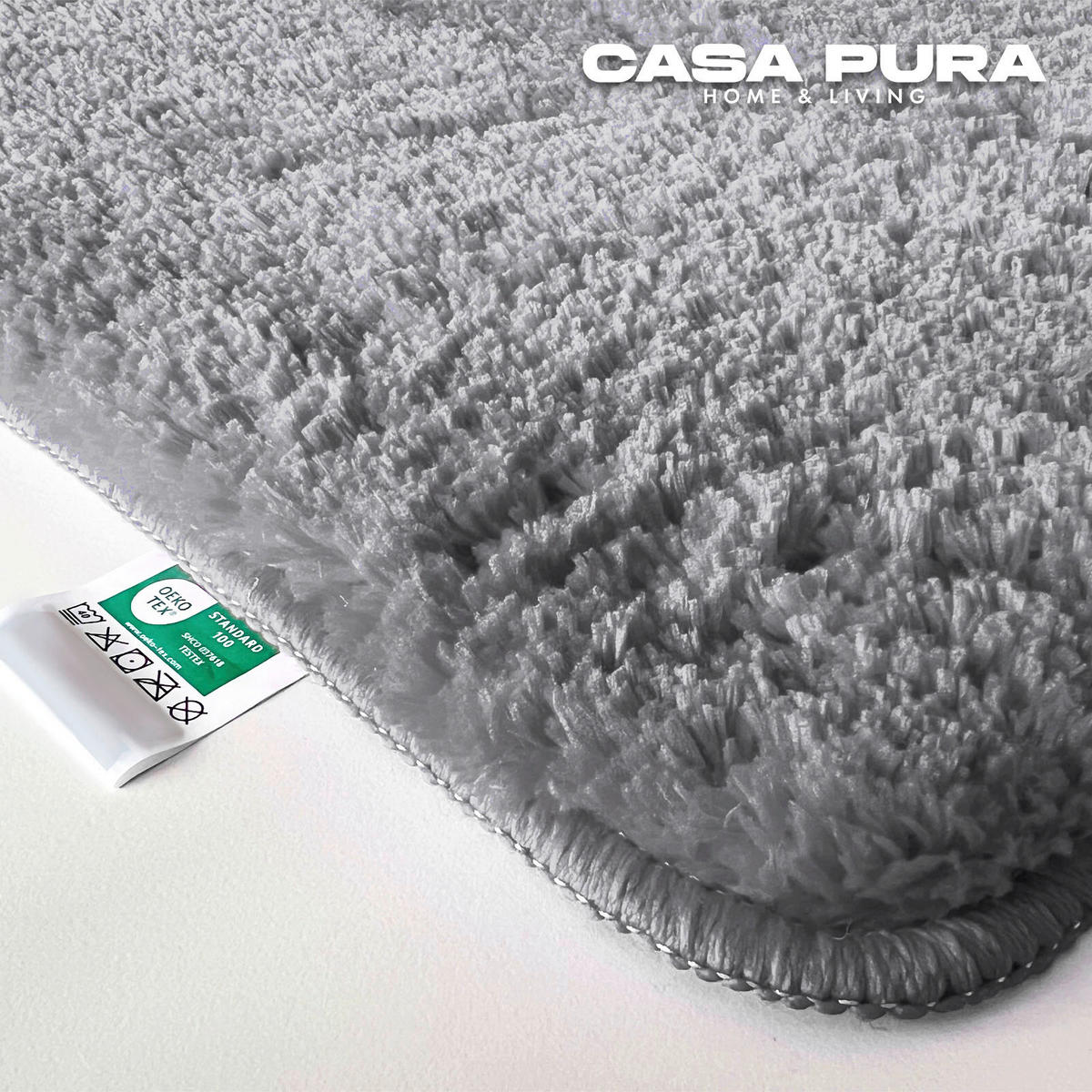 BADEMATTE SKY Silberfarben 80/150 cm  - Silberfarben, Basics, Kunststoff/Textil (80/150cm) - Floordirekt