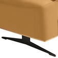 2-SITZER-SOFA in Leder Senfgelb  - Senfgelb/Schwarz, Design, Leder/Holz (174/76-97/102cm) - Novel