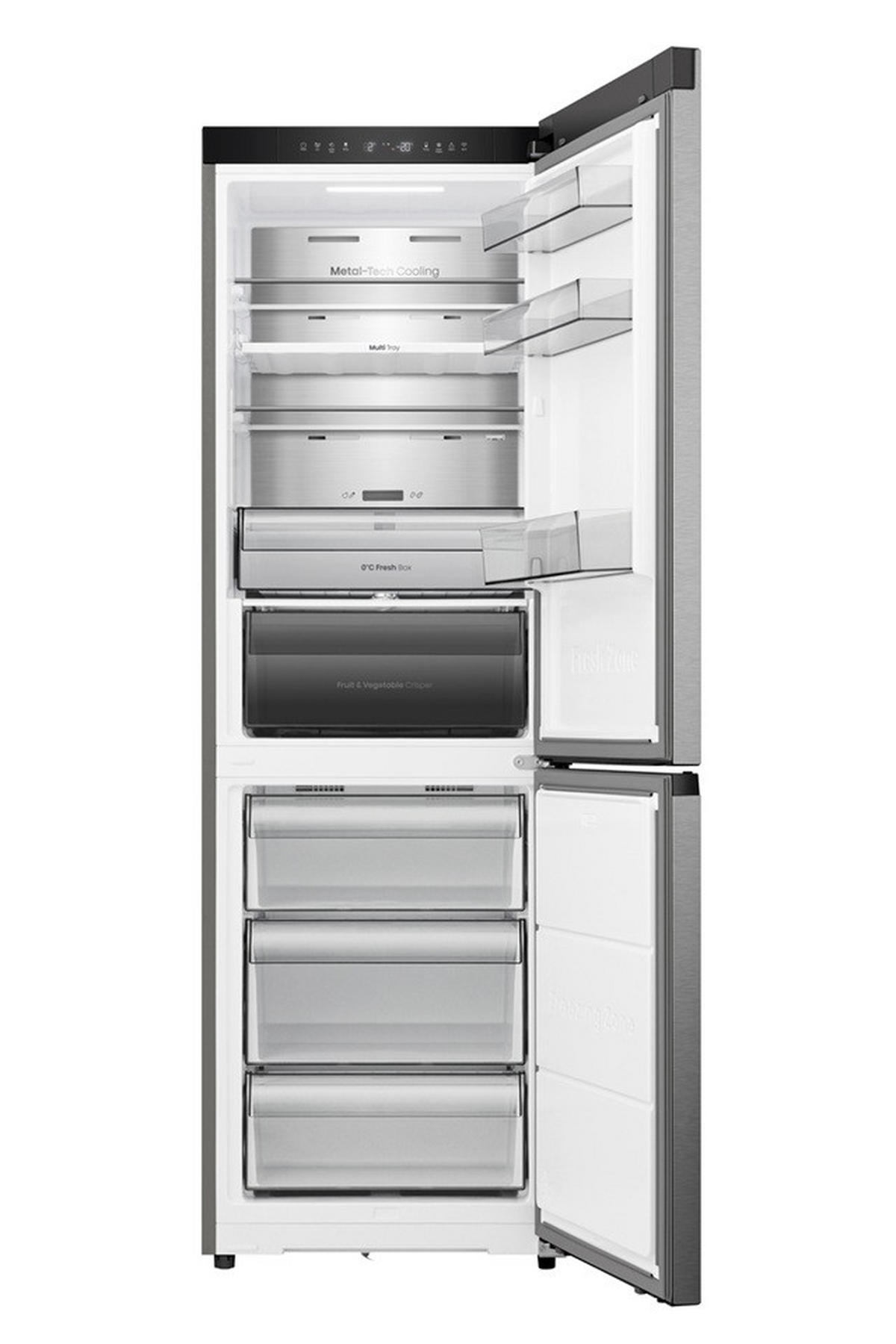 KÜHL-GEFRIER-KOMBINATION 59,5/185,6/60 cm RB3K330SAIC  - Grau, Basics (59,5/185,6/60cm) - Hisense