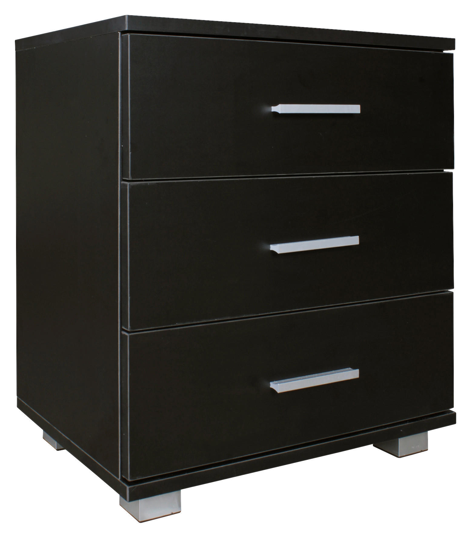 SÄNGBORD i svart  - silver/svart, Klassisk, metall/trämaterial (45/54/34cm) - MID.YOU