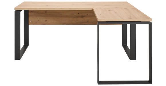 ANSTECKPLATTE Schwarz, Eiche Artisan - Schwarz/Eiche Artisan, Design, Holzwerkstoff (90/60/75cm) - Carryhome