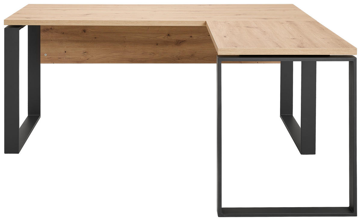 SCHREIBTISCH 170/80/75 cm  in Schwarz, Eiche Artisan  - Anthrazit/Schwarz, Design, Holzwerkstoff/Metall (170/80/75cm) - Carryhome