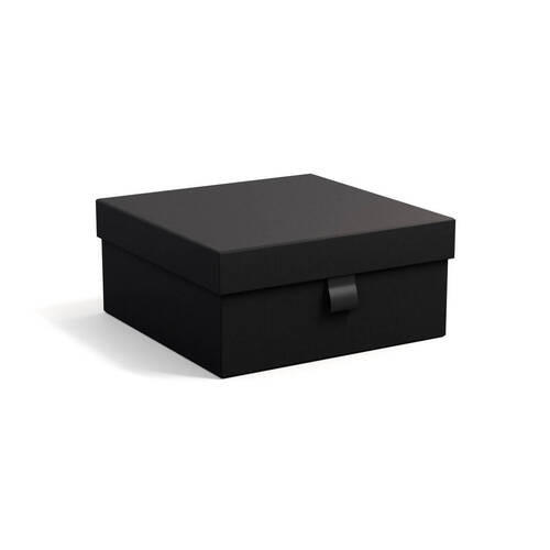 AUFBEWAHRUNGSBOXEN-SET    26/26/12 cm  - Schwarz, Basics, Karton/Papier (26/26/12cm)