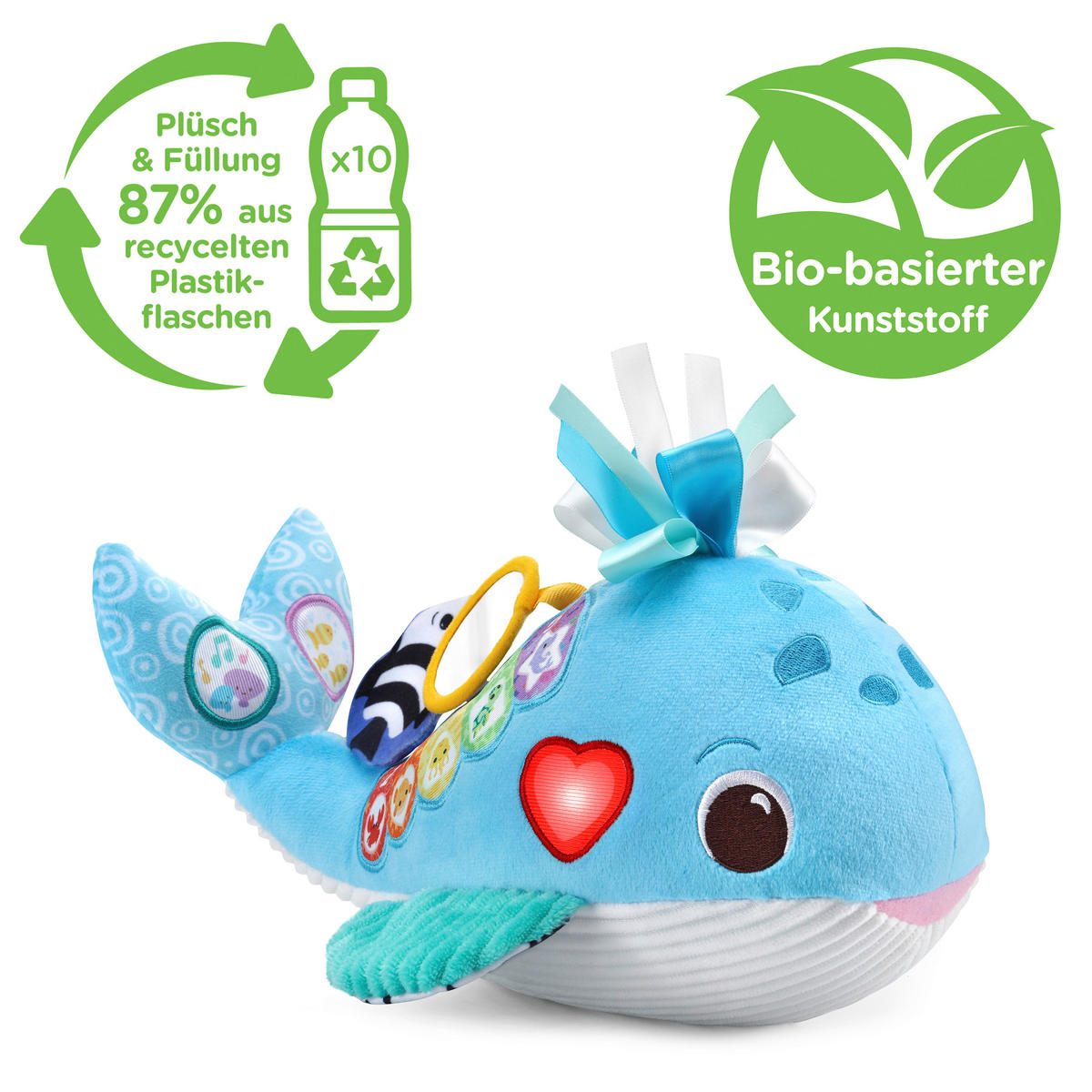 SPIELTIER  - Blau/Multicolor, Basics, Kunststoff/Textil (32,5/24,1/13,3cm) - Vtech