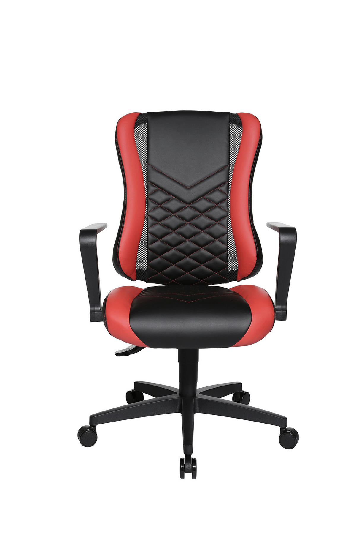 GAMINGSTUHL Rot, Schwarz Kunststoff, Textil   - Rot/Schwarz, Design, Kunststoff/Textil (47,5/99-107/44cm) - Dieter Knoll