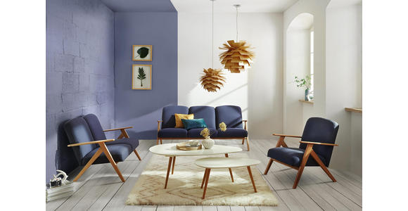 ZWEISITZER-SOFA in Holz, Textil Grau, Eichefarben - Eichefarben/Grau, KONVENTIONELL, Holz/Textil (120/77/82cm) - Cantus