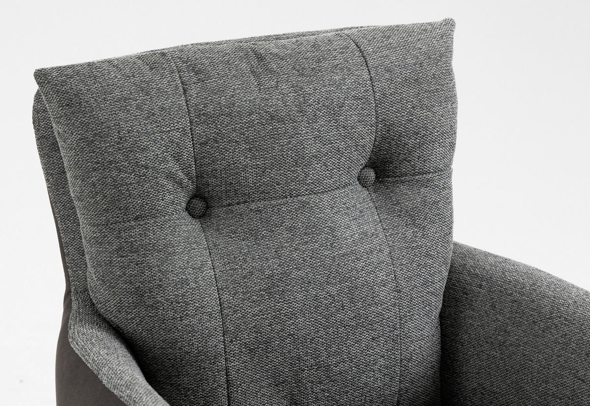 DREHSTUHL  in Webstoff Grau  - Schwarz/Grau, MODERN, Kunststoff/Textil (60/98/67cm) - MID.YOU