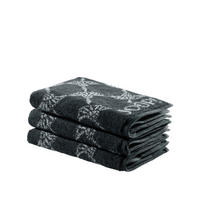 GÄSTETUCHSET CLASSIC CORNFLOWER Schwarz 3-teilig 50/30 cm  - Schwarz, Basics, Textil (50/30cm) - Joop!