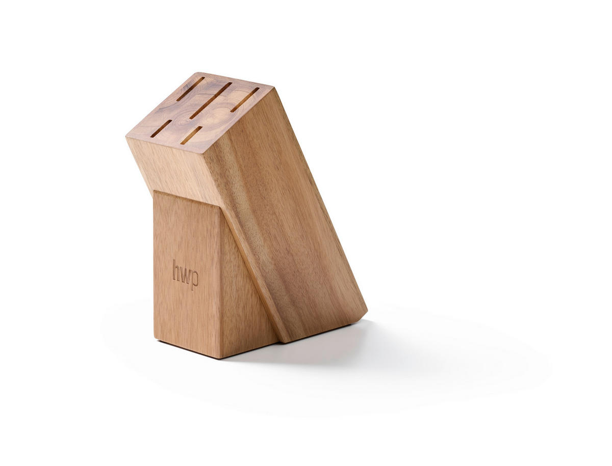 BLOC CUțITE 6 piese Toronto  - culoare lemn acacia, Konventionell, lemn/metal - Homeware Profession.