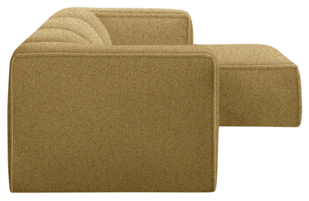 ECKSOFA in Webstoff Gelb  - Gelb/Schwarz, Design, Kunststoff/Textil (332/163cm) - Stylife