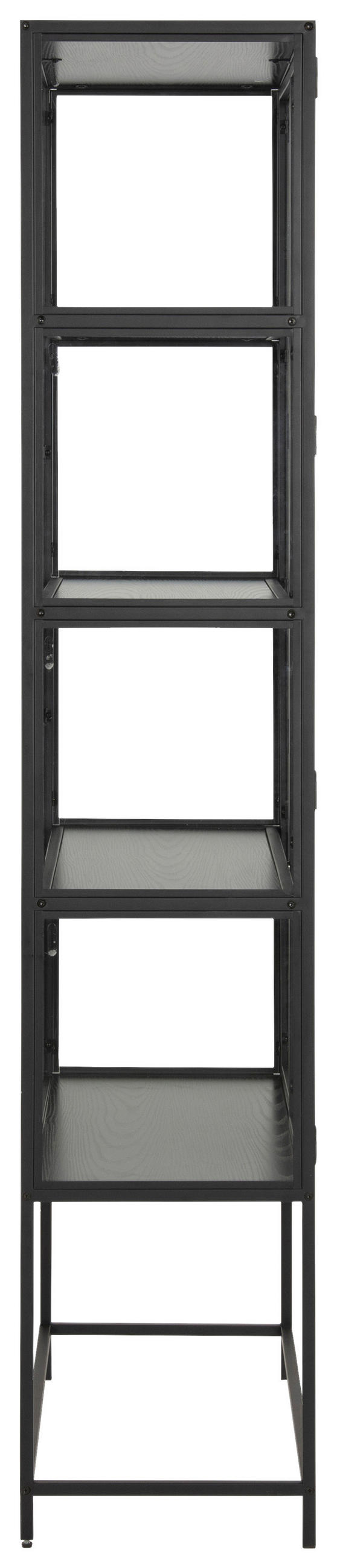VITRINE  in Schwarz  - Schwarz, Trend, Glas/Holzwerkstoff (77/185,6/35cm)