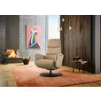 RELAXSESSEL in Leder Beige  - Beige/Schwarz, Design, Leder/Metall (76/108/86cm) - Dieter Knoll