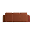 ECKSOFA inkl. Funktionen Terracotta Cord  - Terracotta/Schwarz, KONVENTIONELL, Kunststoff/Textil (260/200cm) - Xora