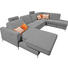 WOHNLANDSCHAFT Grau Flachgewebe - Chromfarben/Grau, Design, Textil/Metall (165/315/219cm) - Musterring WOHNLANDSCHAFT Grau Flachgewebe - Chromfarben/Grau, Design, Textil/Metall (165/315/219cm) - Musterring