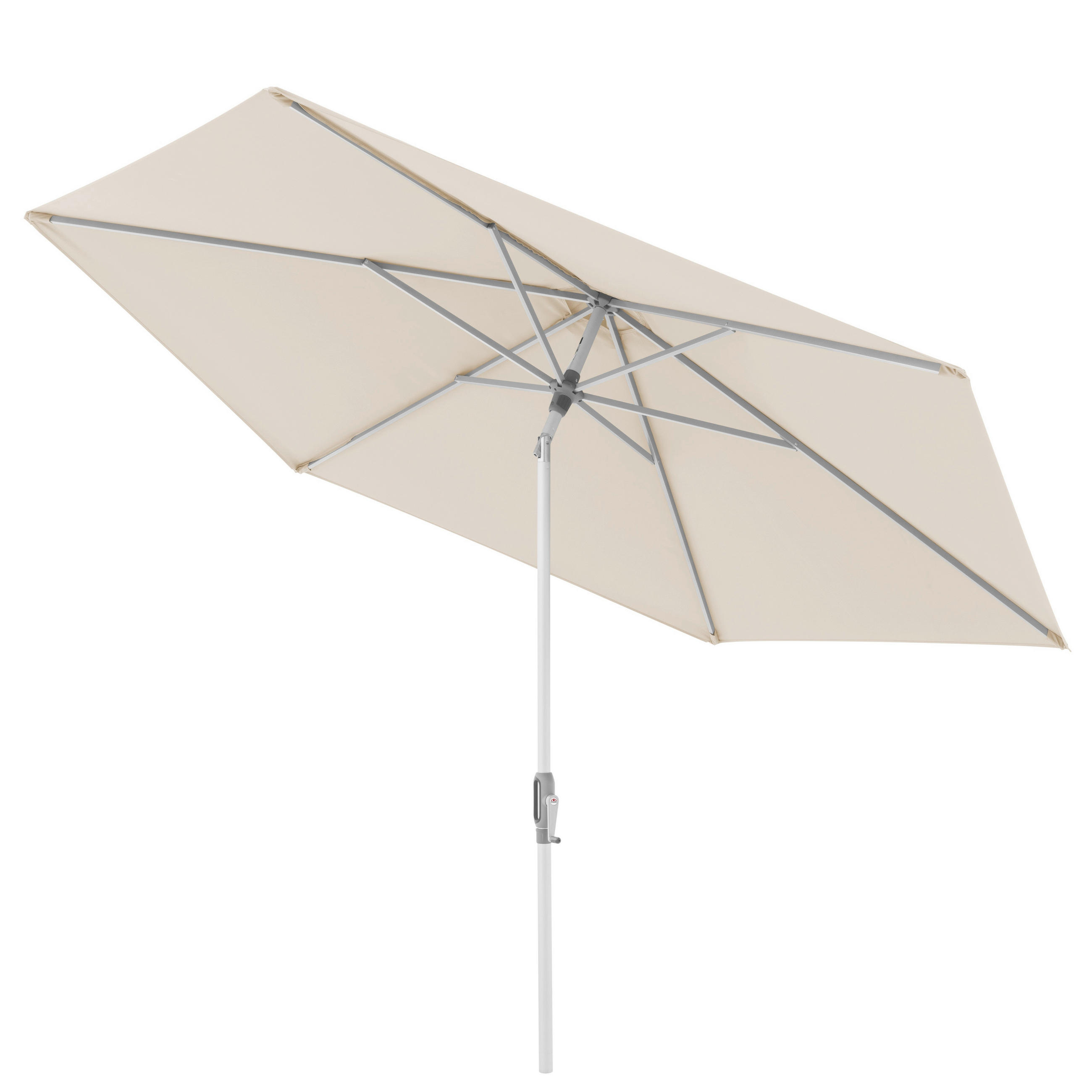 SONNENSCHIRM 305 cm Naturfarben  - Silberfarben/Naturfarben, KONVENTIONELL, Textil/Metall (305/305cm) - Doppler