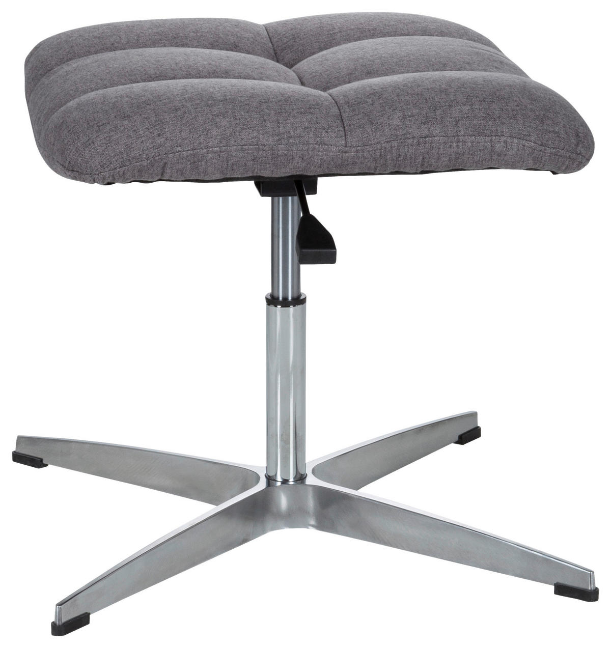 BÜROHOCKER Grau  - Silberfarben/Grau, MODERN, Textil/Metall (47/49/47cm) - MID.YOU