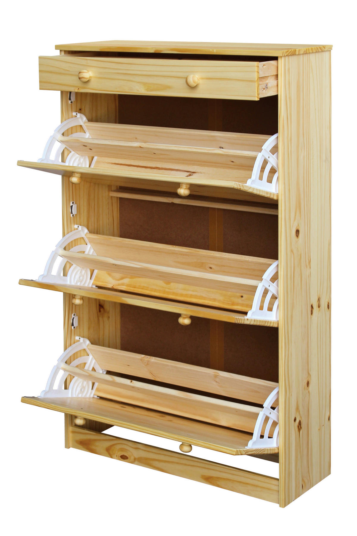 SKOSKÅP - naturfärgad, Natur, trä (80/128/27cm) - Livetastic