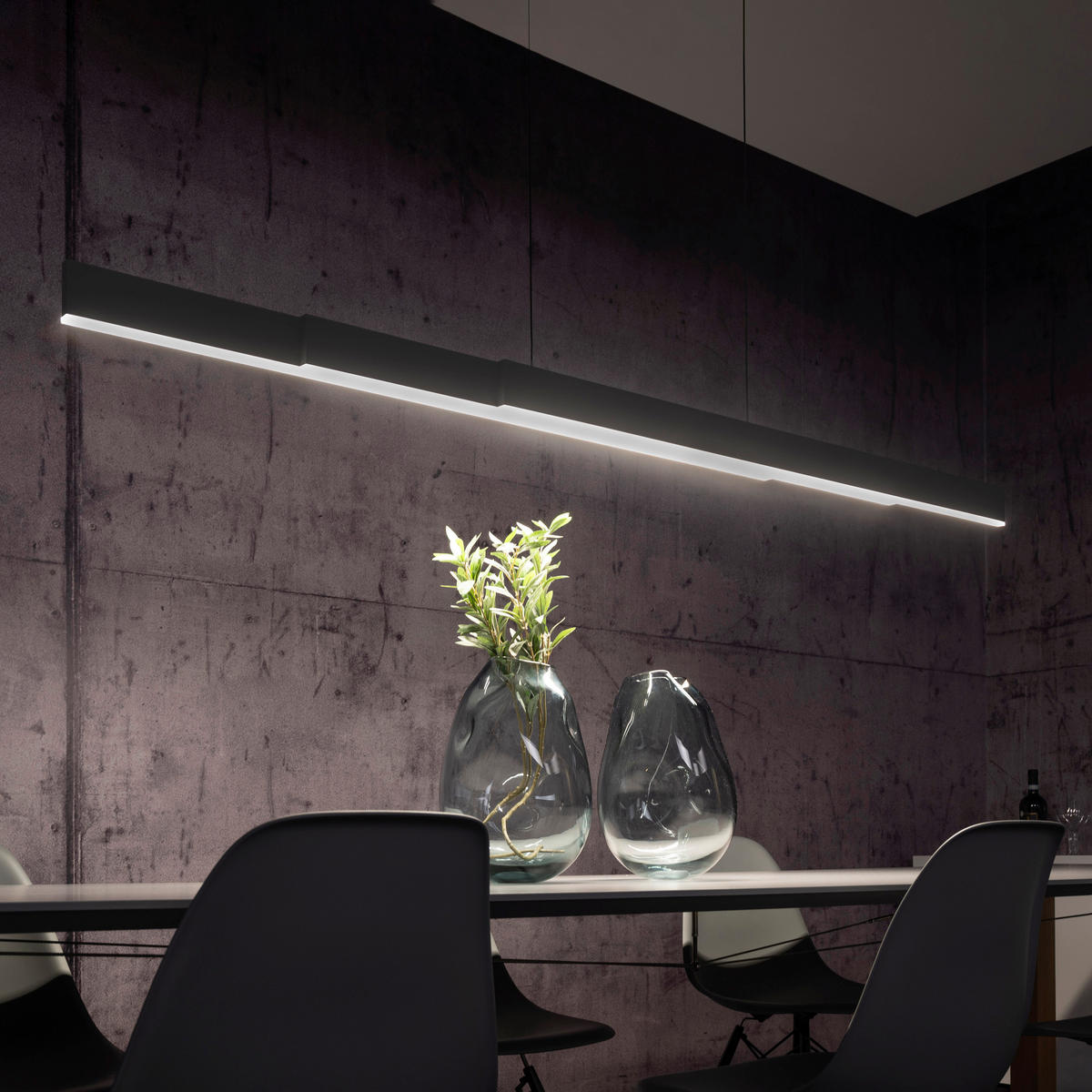 LED-HÄNGELEUCHTE Pure-Moto-Rise 200/8,2/240 cm  - Schwarz, Design, Kunststoff/Metall (200/8,2/240cm) - Neuhaus PURE