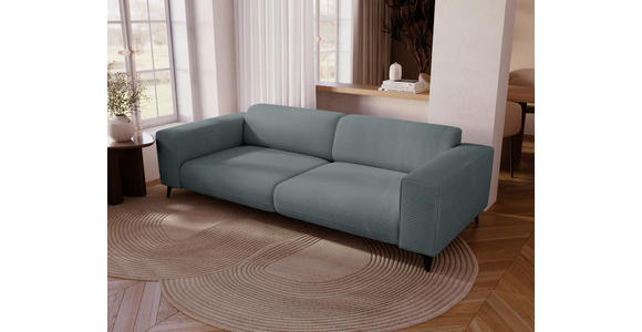 3-SITZER-SOFA Cord Graphitfarben  - Schwarz/Graphitfarben, KONVENTIONELL, Textil/Metall (237/75/104cm) - Carryhome