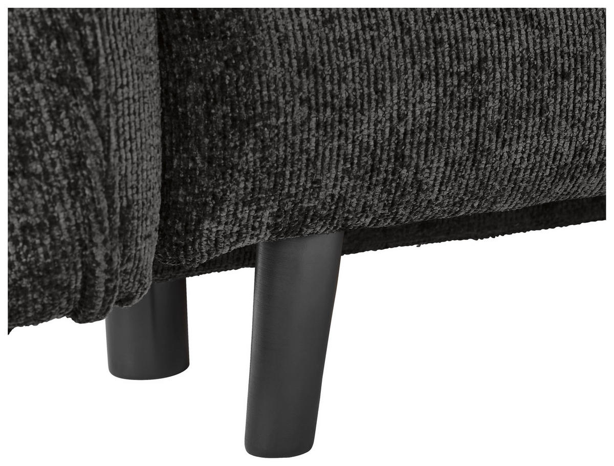 BÄDDSOFFA i chenille antracit  - svart/antracit, Klassisk, trä/textil (238/99/108cm) - MID.YOU