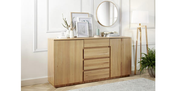 SIDEBOARD Kernbuche teilmassiv Buchefarben - Buchefarben, Trend, Holz/Holzwerkstoff (180/89,2/41cm) - Linea Natura