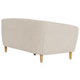 CHESTERFIELD-SOFA Flachgewebe Beige  - Eichefarben/Beige, Trend, Holz/Textil (191/78/84cm) - Ambia Home