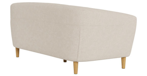 CHESTERFIELD-SOFA Flachgewebe Beige  - Eichefarben/Beige, Trend, Holz/Textil (191/78/84cm) - Ambia Home