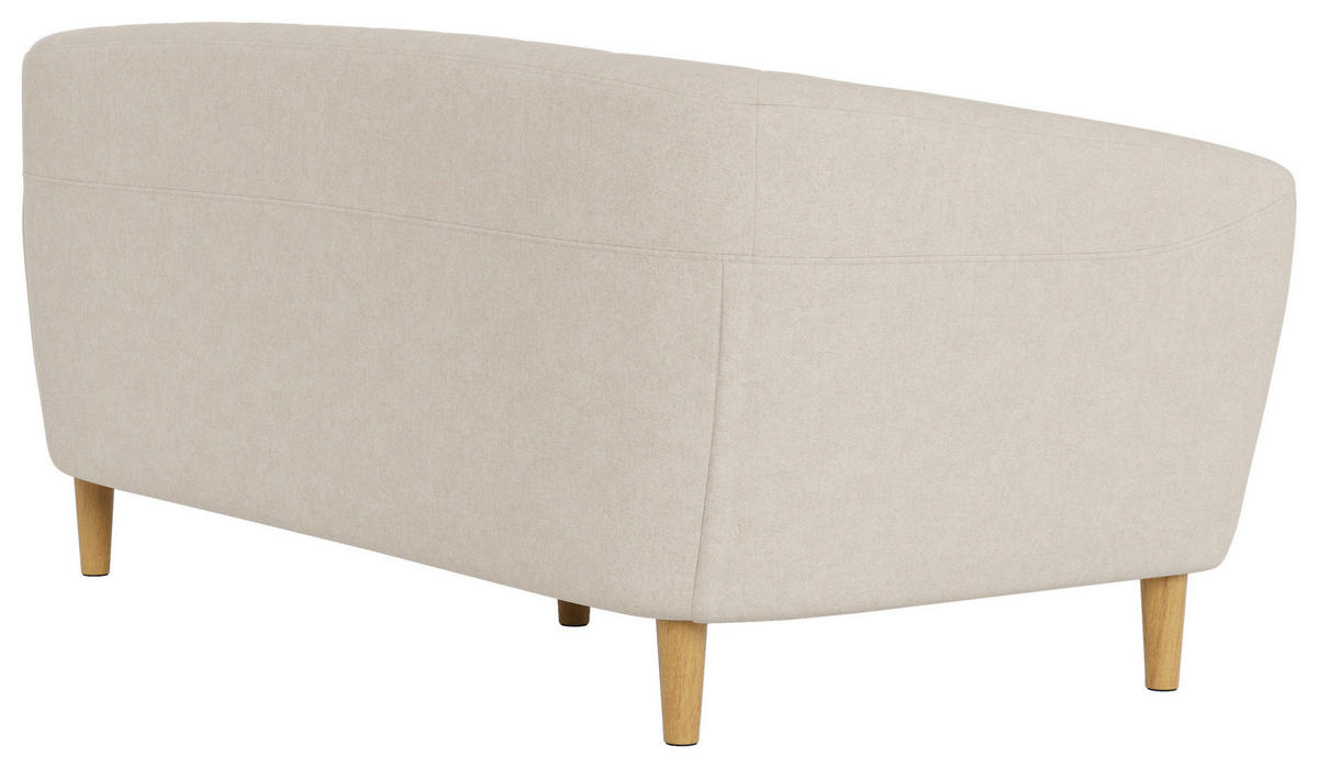 CHESTERFIELD-SOFA Flachgewebe Beige  - Eichefarben/Beige, Trend, Holz/Textil (191/78/84cm) - Ambia Home