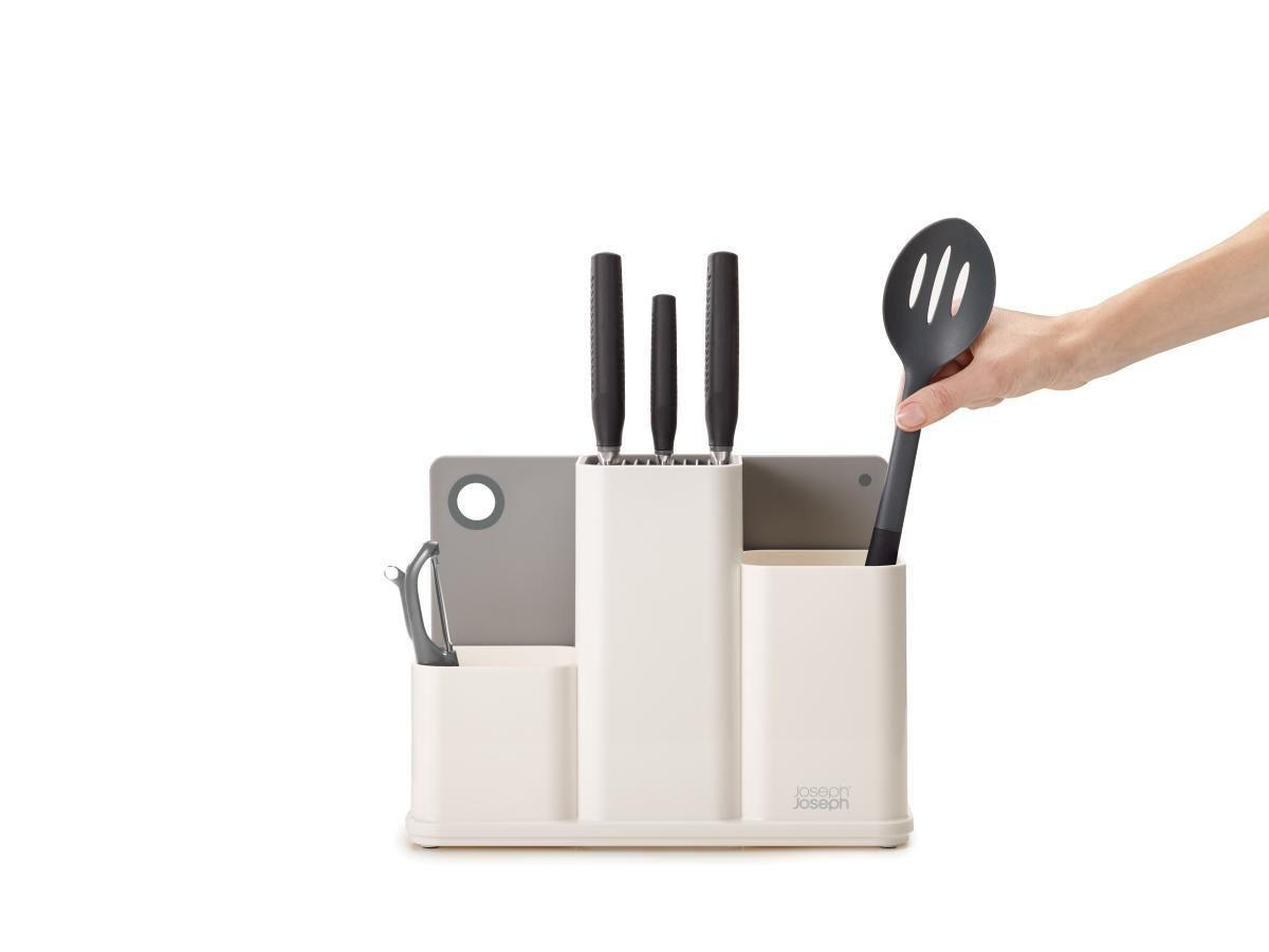 DRŽALO ZA KUHINJSKE PRIPOMOČK    13/22,7/30,8 cm                 - siva/bela, Konvencionalno, umetna masa (13/22,7/30,8cm) - Joseph Joseph