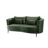 3-SITZER-SOFA in Velours Dunkelgrün  - Dunkelgrün/Schwarz, MODERN, Textil/Metall (209/85/101cm) - Livetastic