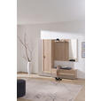 GARDEROBE 3-teilig  in 198/194/38 cm  - Eiche Bianco/Grau, Design, Glas/Holzwerkstoff (198/194/38cm) - Voleo