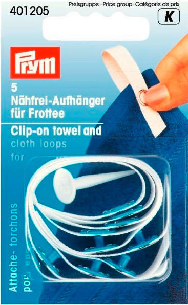 NÄHFREIE AUFHÄNGER - Weiss, Basics, Textil (5.7/9.3/1.8cm)