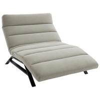 RELAXLIEGE in Feincord Sandfarben  - Sandfarben/Schwarz, Design, Textil/Metall (120/54-113/158-198cm) - Pure Home Lifestyle