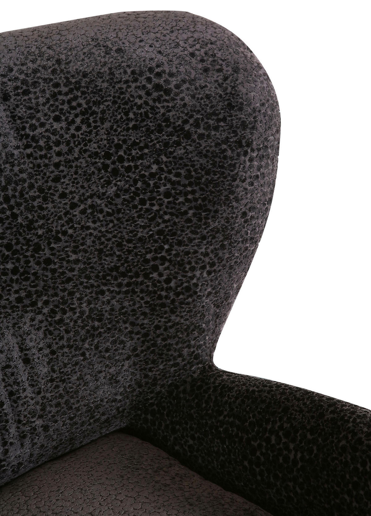 SESSEL in Plüsch Anthrazit  - Anthrazit/Schwarz, Design, Textil (90/93/92cm) - Livetastic