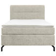 BOXSPRINGBETT 140/200 cm  in Beige  - Beige/Schwarz, Design, Textil/Metall (140/200cm) - Esposa