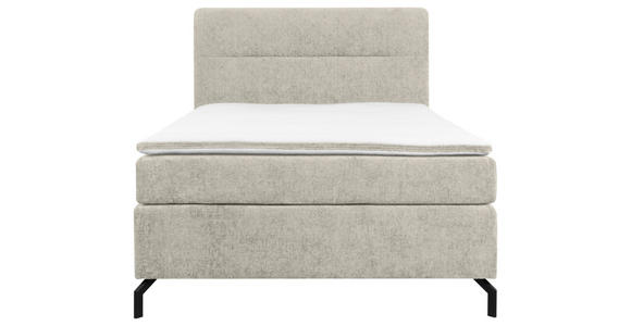BOXSPRINGBETT 140/200 cm in Beige - Beige/Schwarz, Design, Textil/Metall (140/200cm) - Esposa